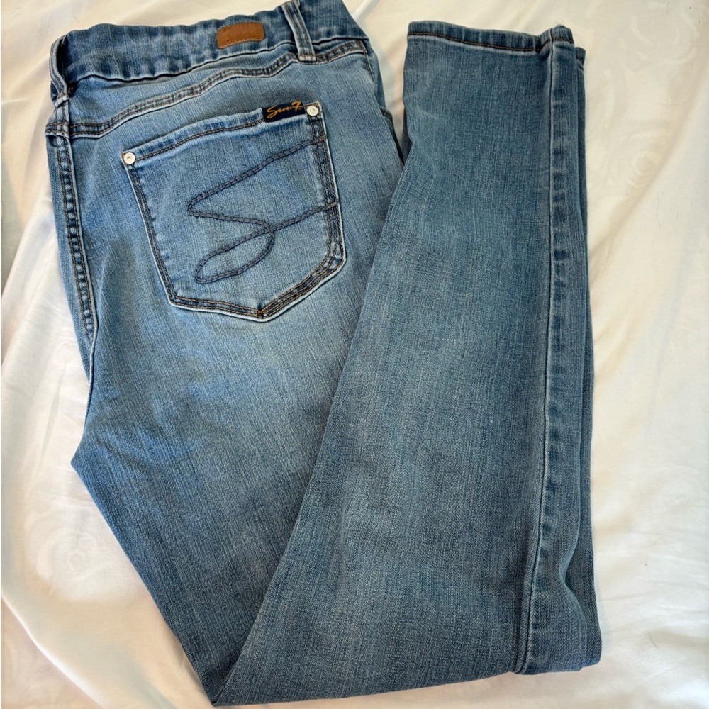 Seven7 Blue Skinny Jeans with Classic Fit